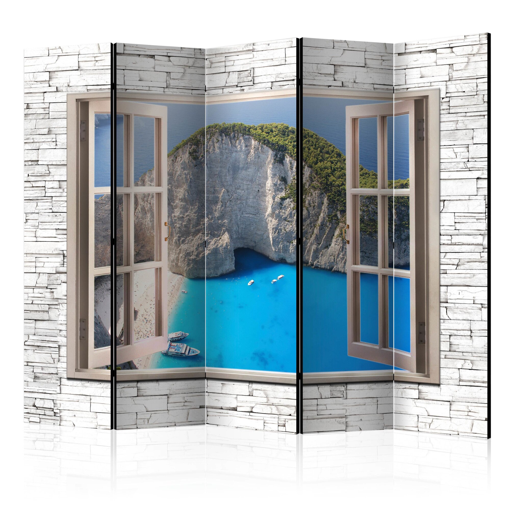 Paravan din 5 parti - Azure Paradise II - 225x172cm