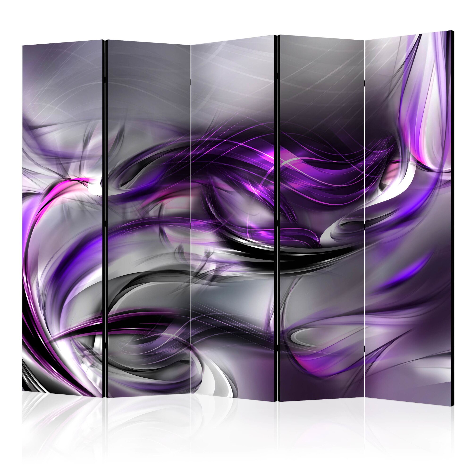Paravan din 5 parti - Purple Swirls II - 225x172cm