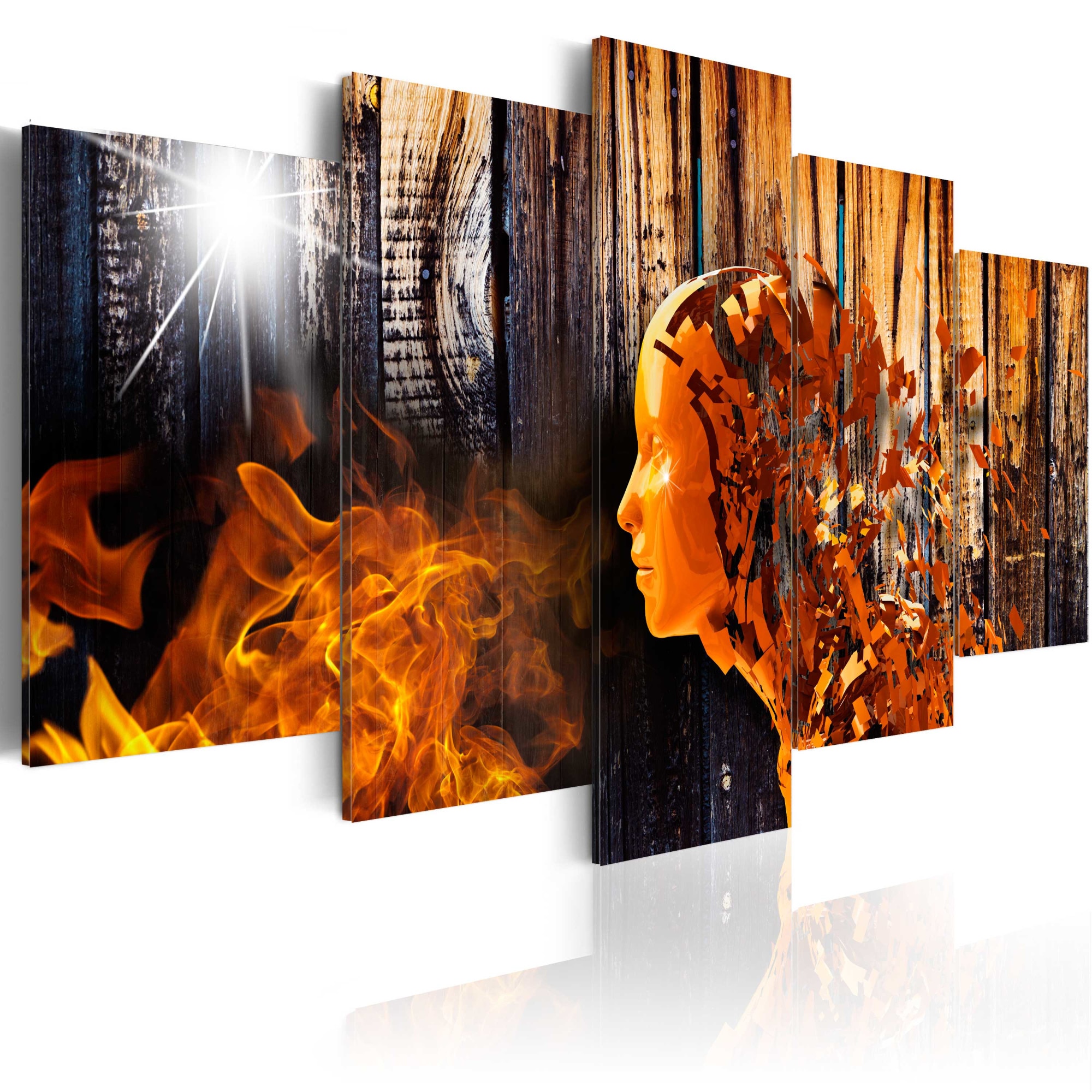 Tablou canvas 5 piese - Mii de ganduri - 200x100 cm