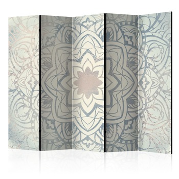 Paravan din 5 parti - Winter Mandala II - 225x172cm Paravan din 5 parti - Winter Mandala II - 225x172cm