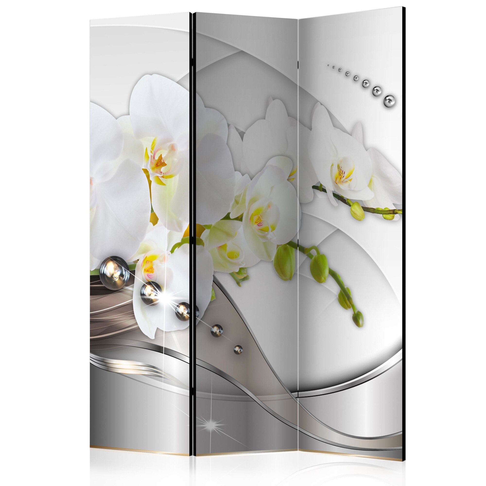 Paravan din 3 parti - Pearl Dance of Orchids - 135x172cm