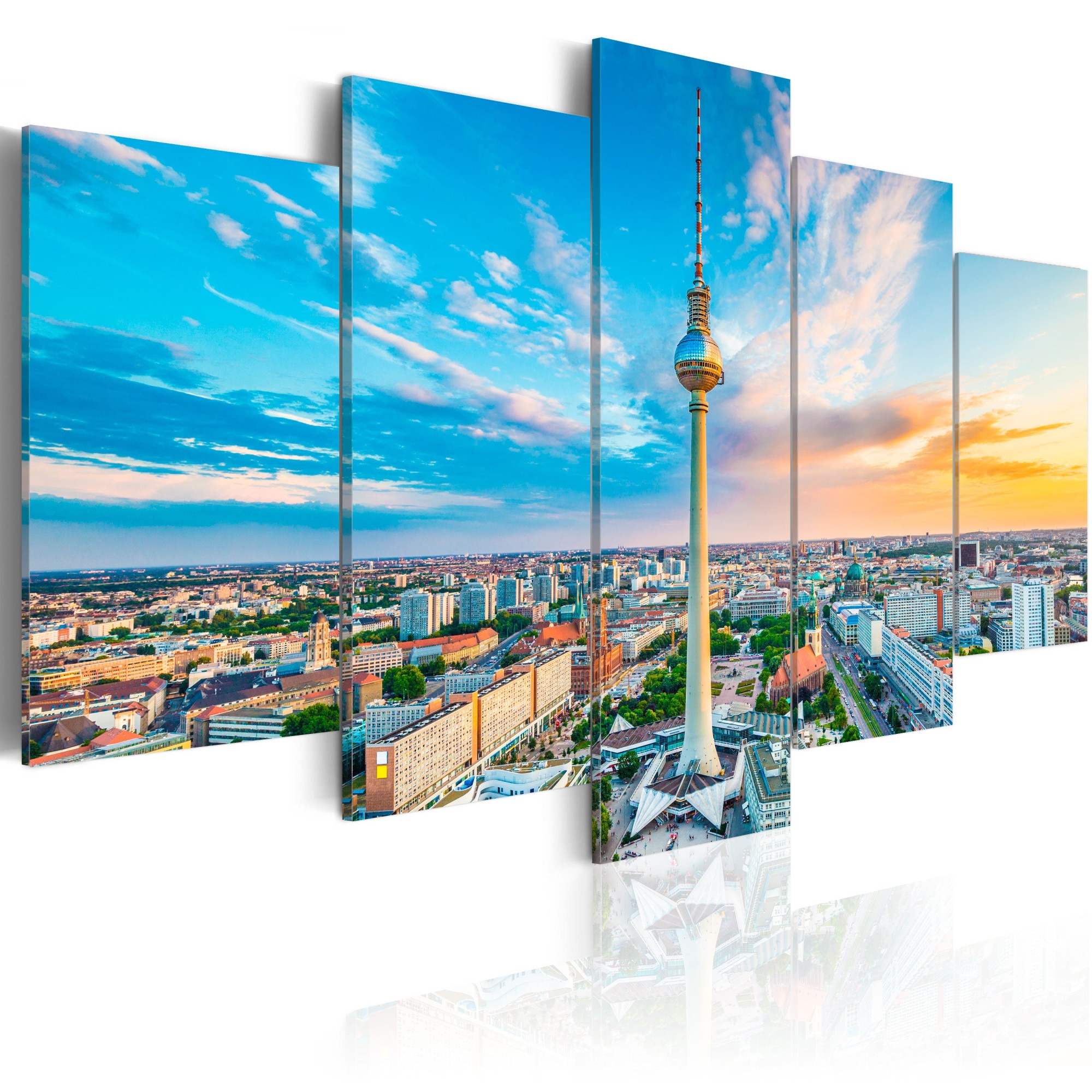 Tablou canvas 5 piese - Berlin TV Tower, Germania - 200x100 cm