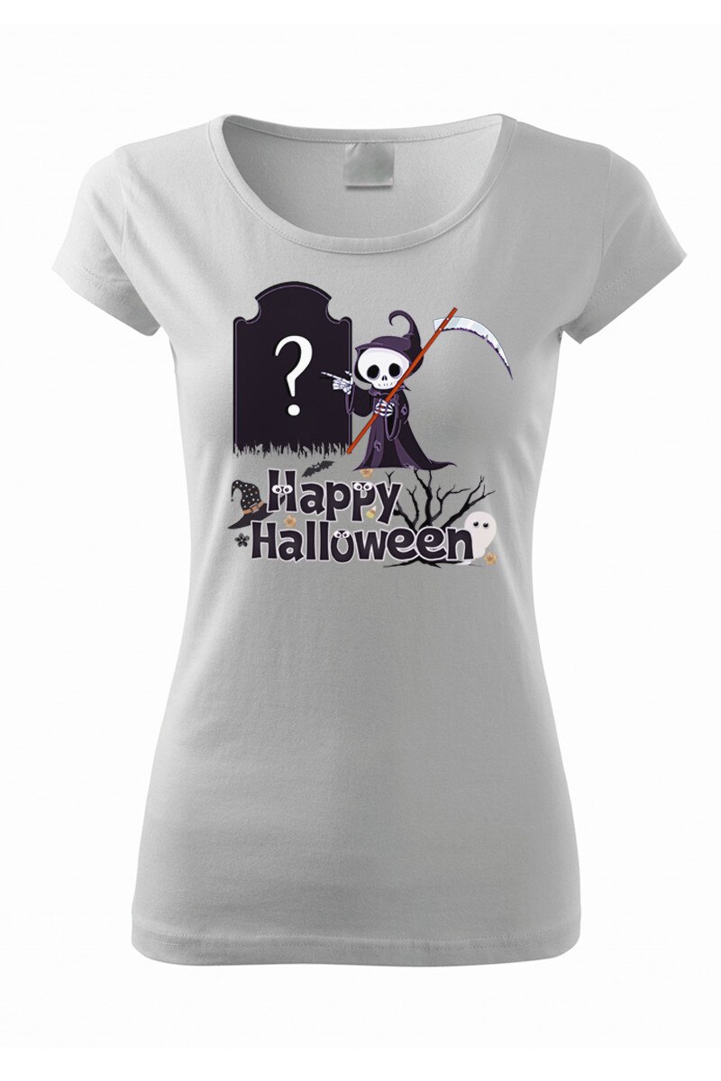 Tricou halloween death guess dama, ADLER, Alb