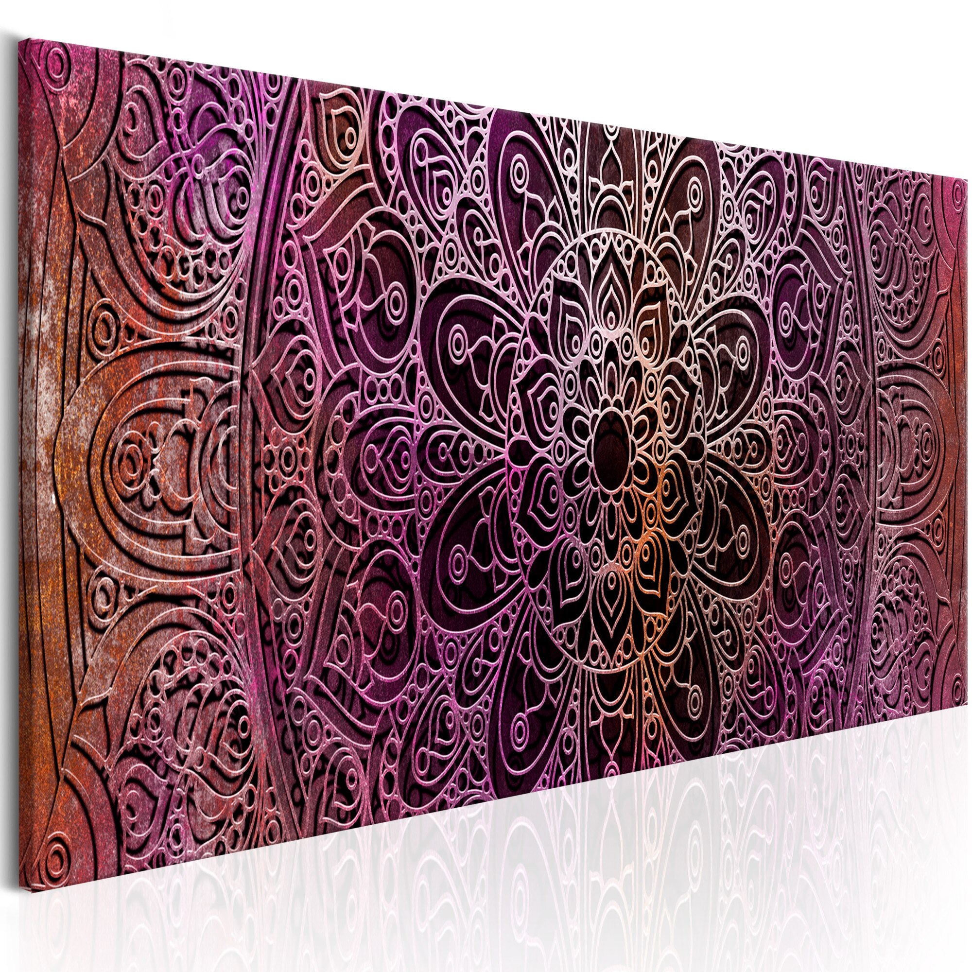 Tablou canvas - Mandala: Energia ametista - 120x40 cm