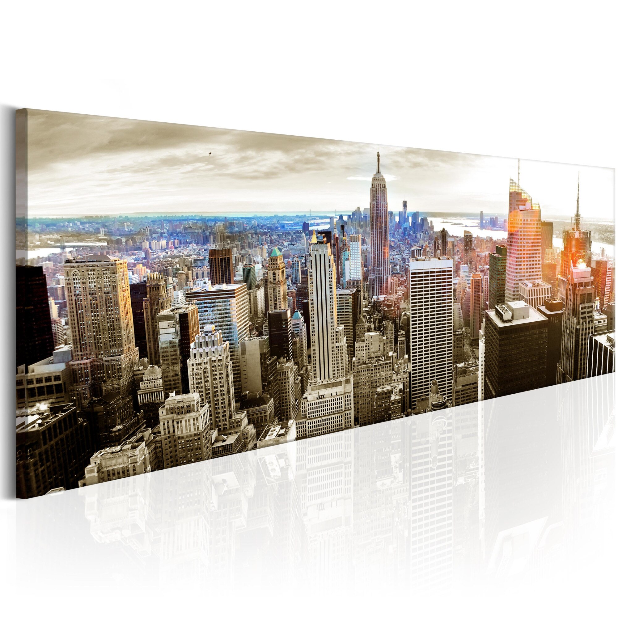 Tablou canvas - Manhattan: Insula pentru Rich - 120x40 cm