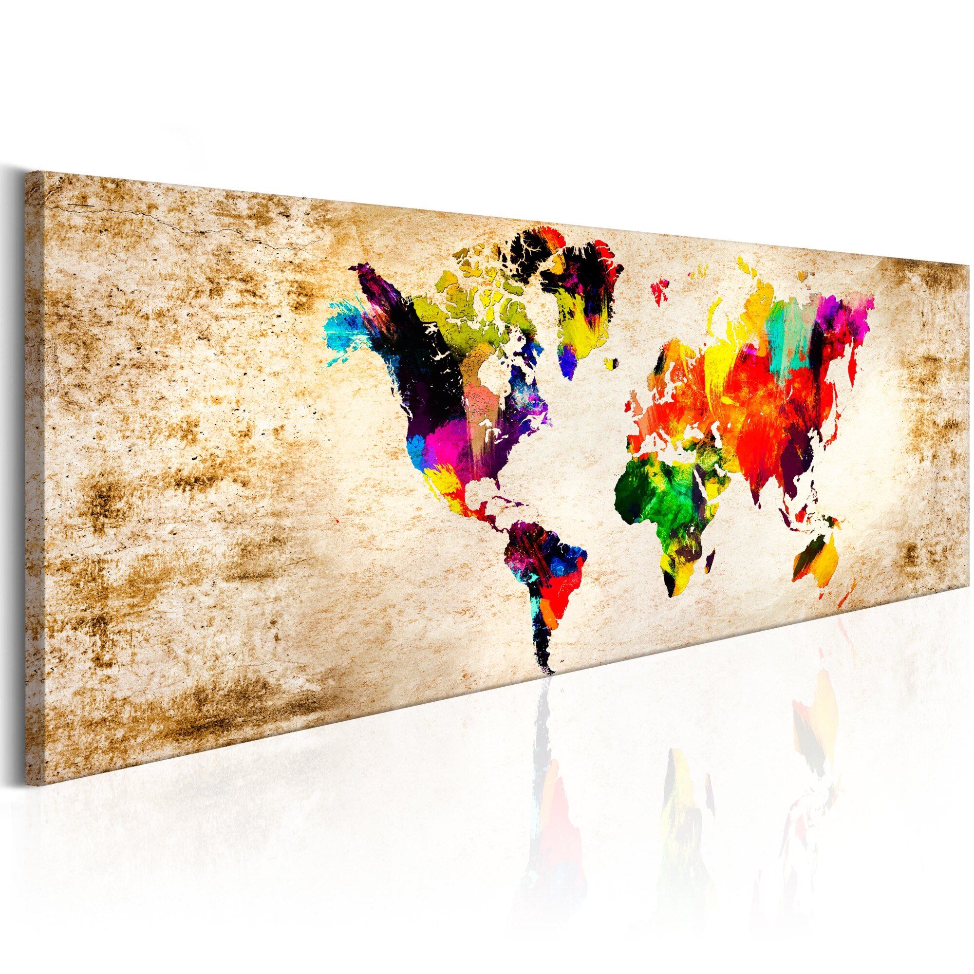 Tablou canvas - Lumea In acuarele - 150x50 cm