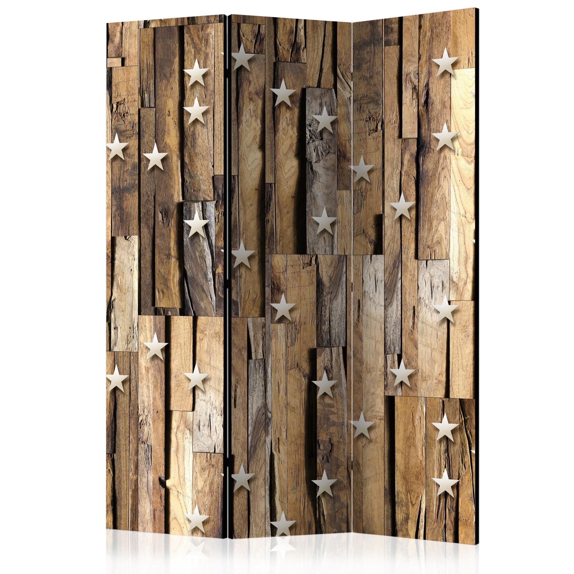 Paravan din 3 parti - Wooden Constellation - 135x172cm