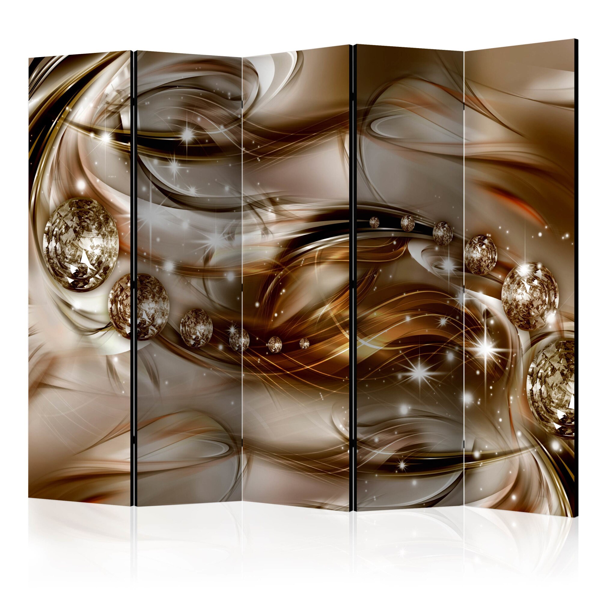 Paravan din 5 parti - Chocolate Tide II - 225x172cm