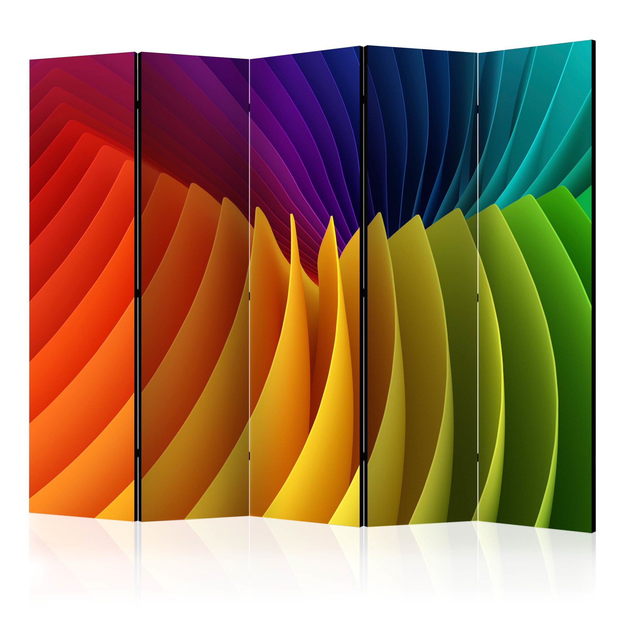 Paravan din 5 parti - Rainbow Wave II - 225x172cm