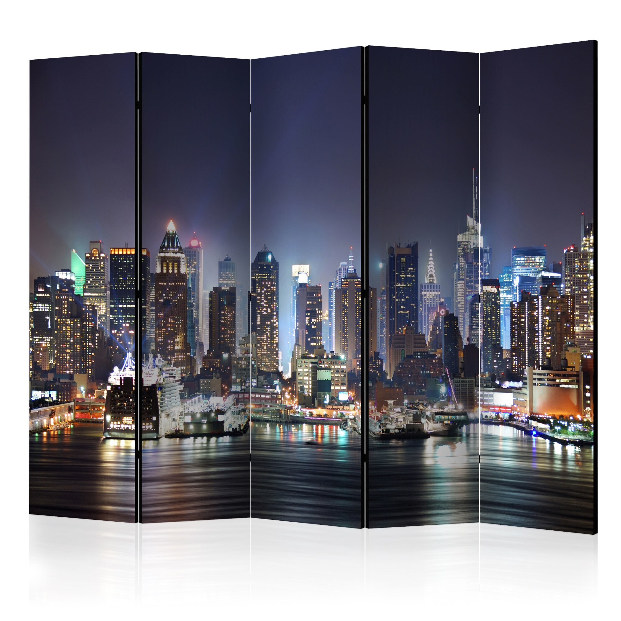 Paravan din 5 parti - Night Port II - 225x172cm