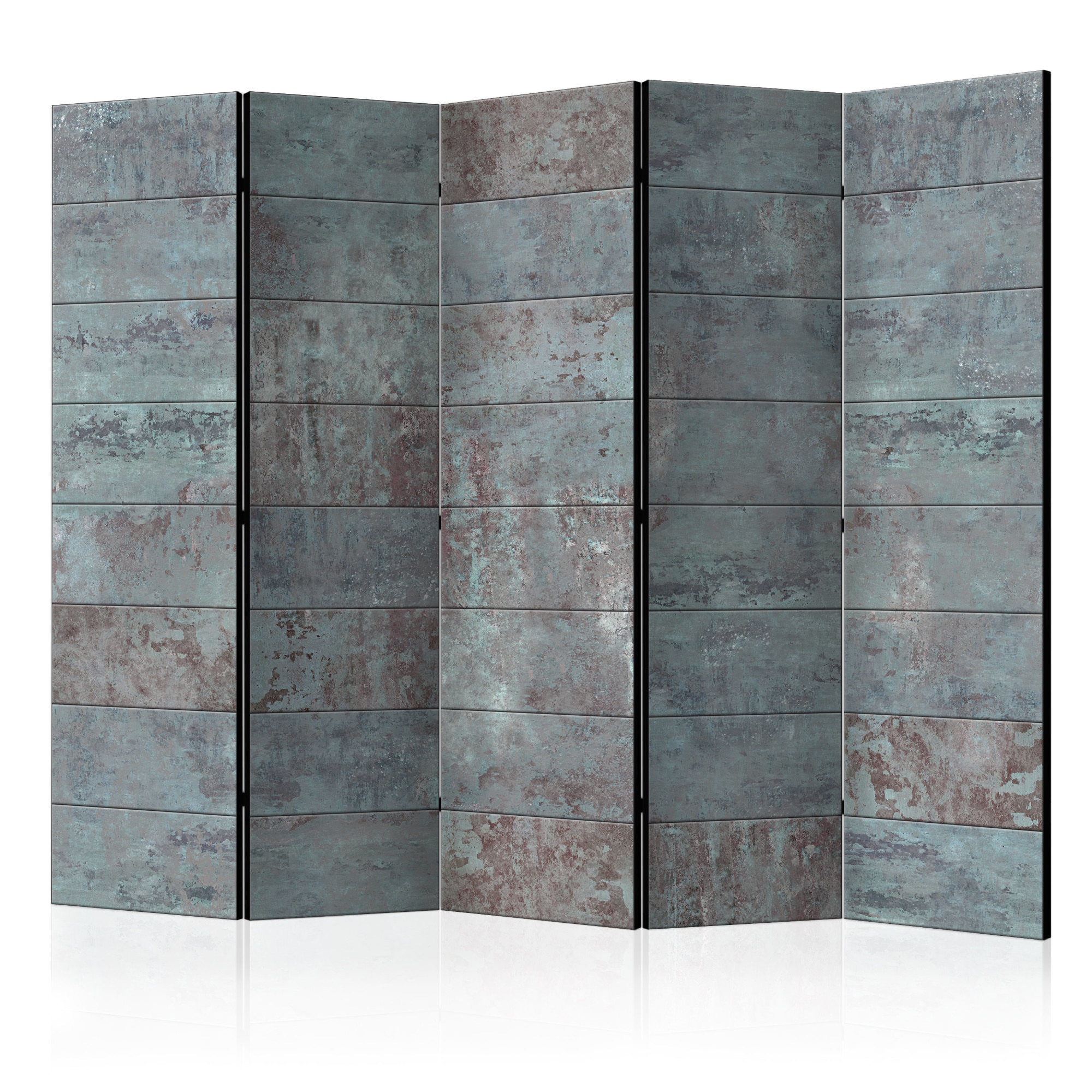 Paravan din 5 parti - Turquoise Concrete II - 225x172cm