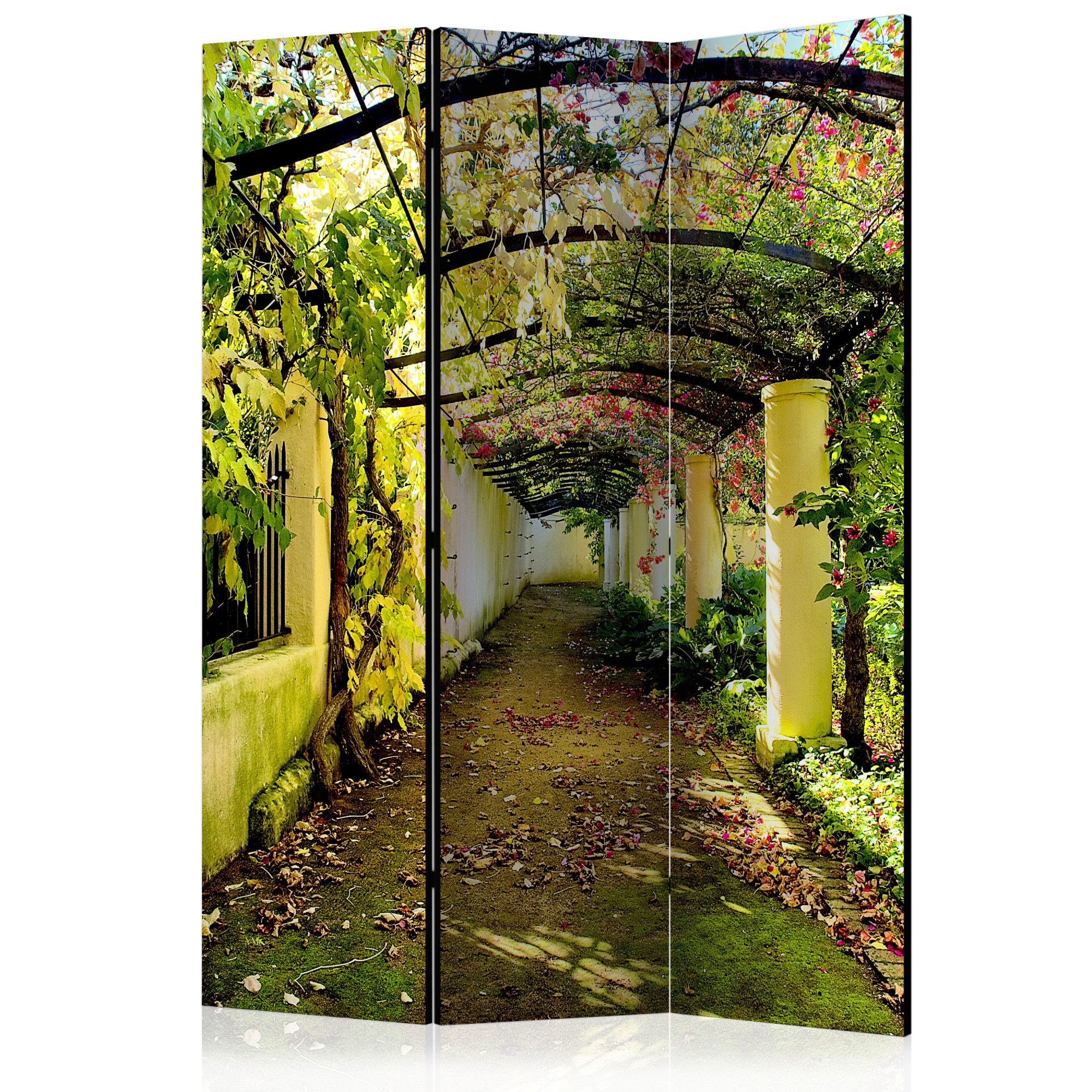 Paravan din 3 parti - Romantic Garden - 135x172cm