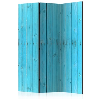 Paravan din 3 parti - The Blue Boards - 135x172cm Paravan din 3 parti - The Blue Boards - 135x172cm