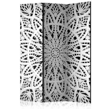 Paravan din 3 parti - White Mandala - 135x172cm Paravan din 3 parti - White Mandala - 135x172cm