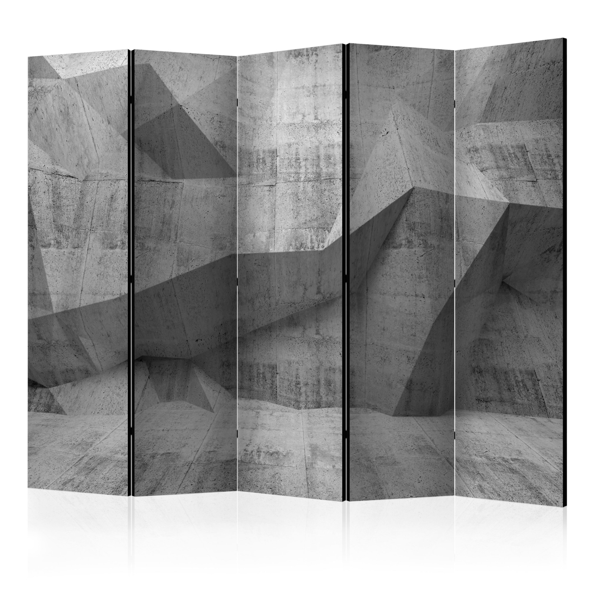 Paravan din 5 parti - Concrete Geometry II - 225x172cm