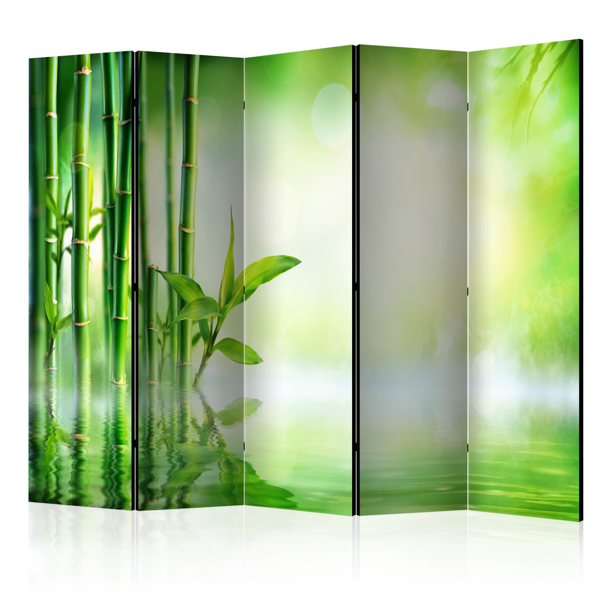 Paravan din 5 parti - Green Bamboo II - 225x172cm