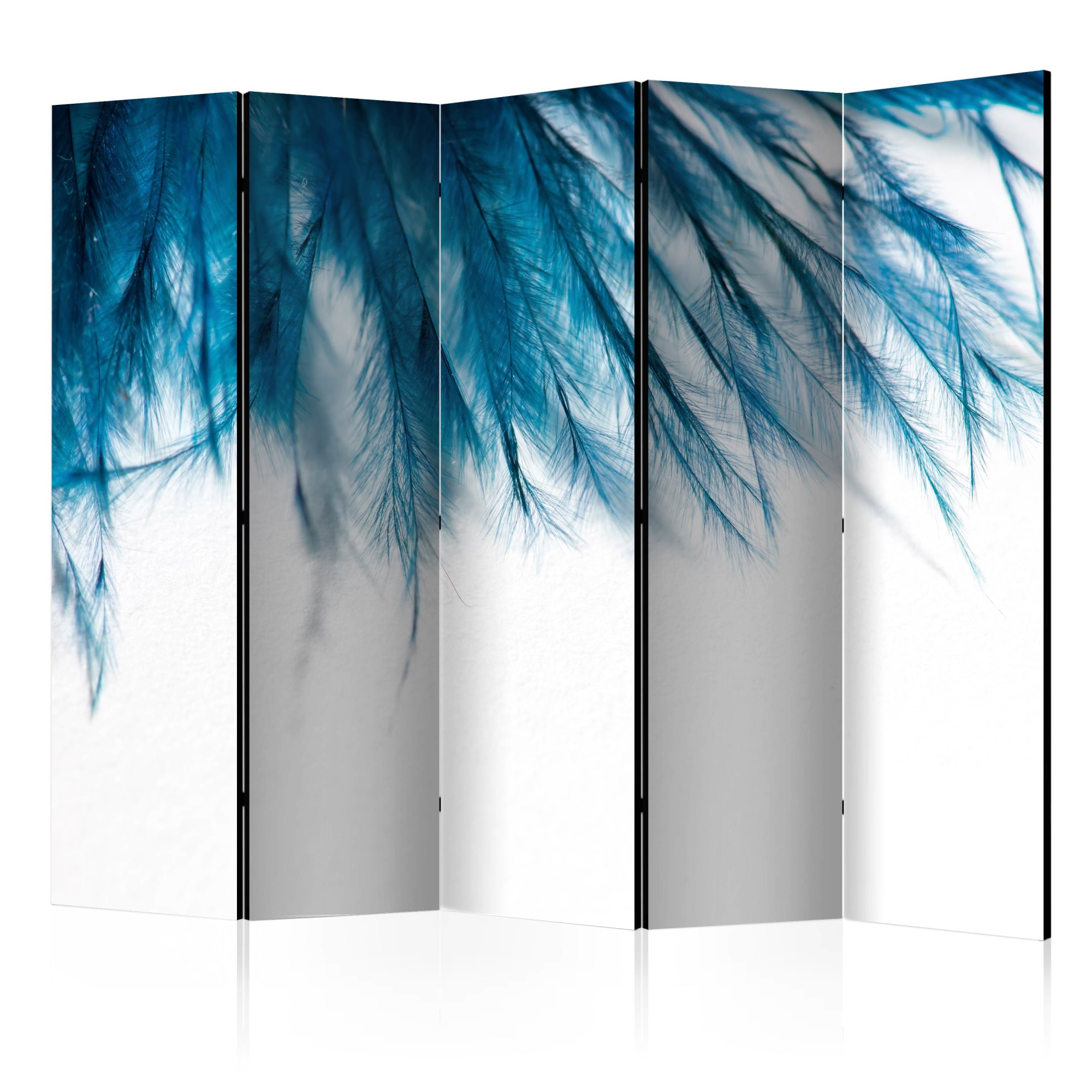 Paravan din 5 parti - Sapphire Feathers II - 225x172cm