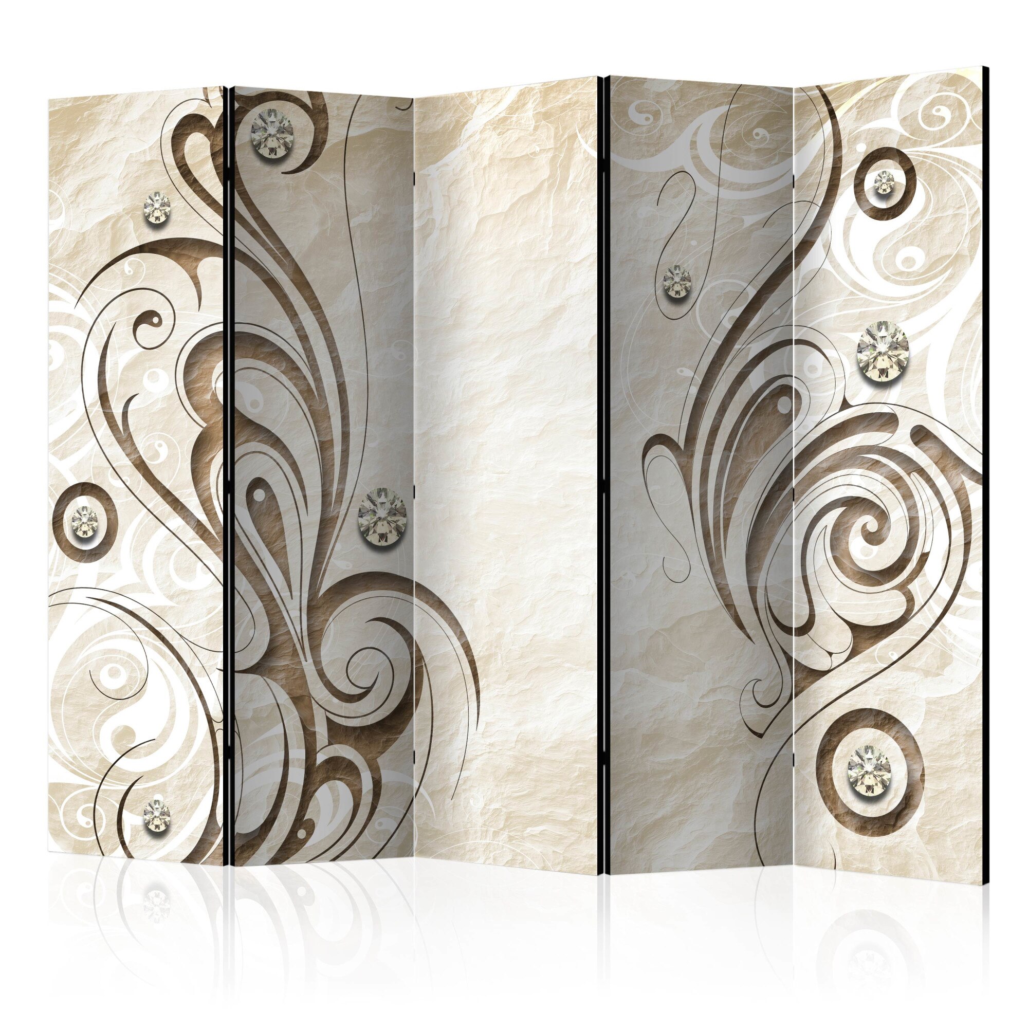 Paravan din 5 parti - Stone Butterfly II - 225x172cm