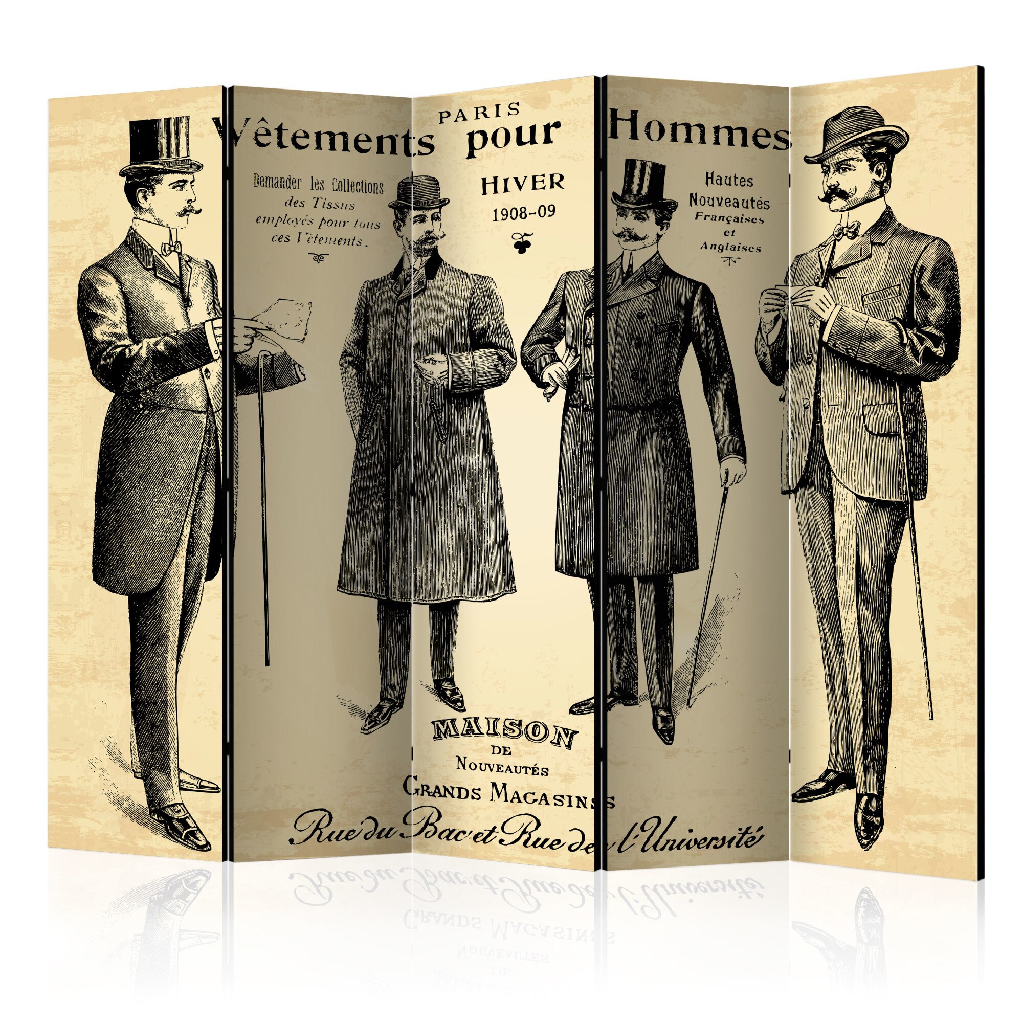 Paravan din 5 parti - Vêtements pour Homme II - 225x172cm
