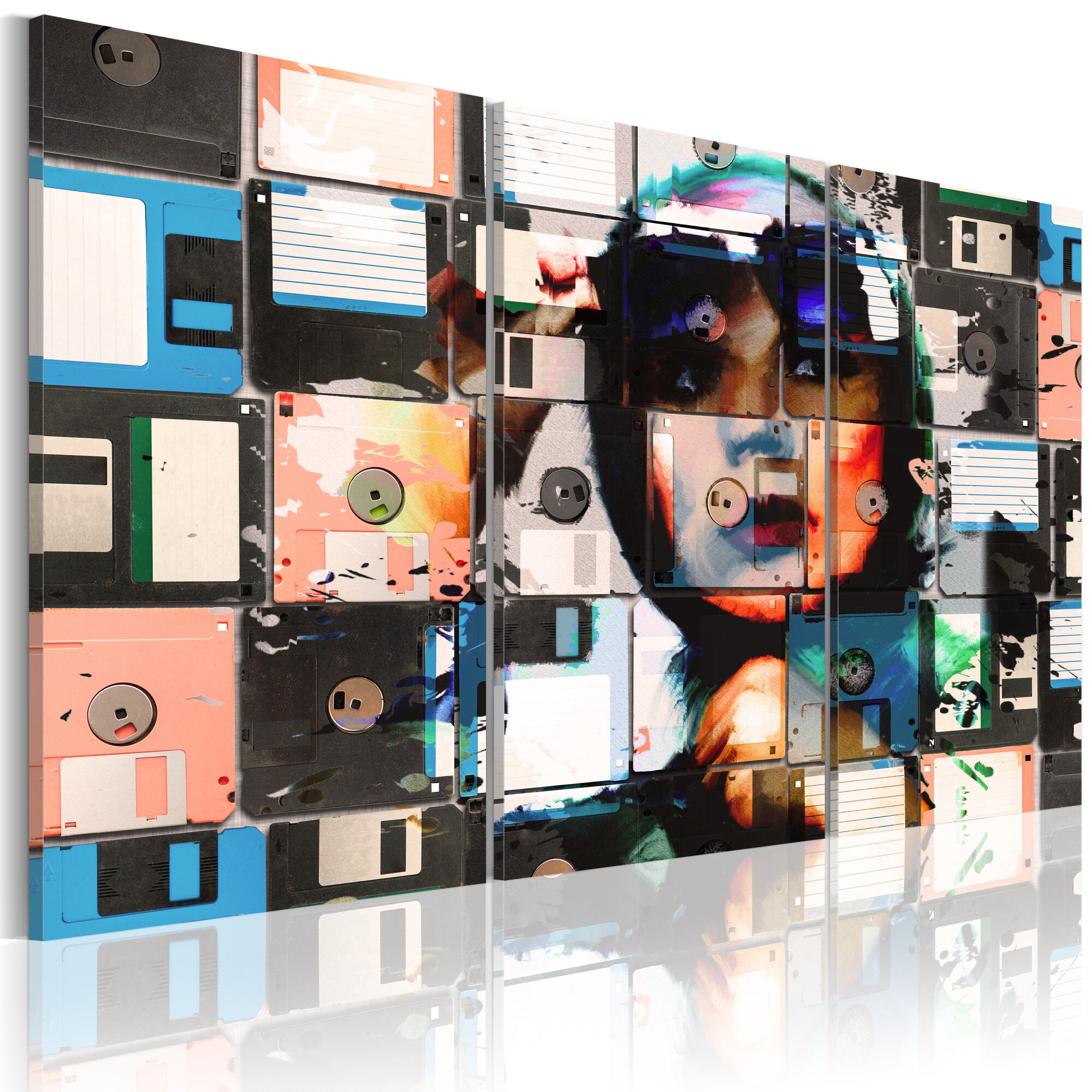 Tablou canvas 3 piese - Memorii instantanee de memorie - 60x40 cm