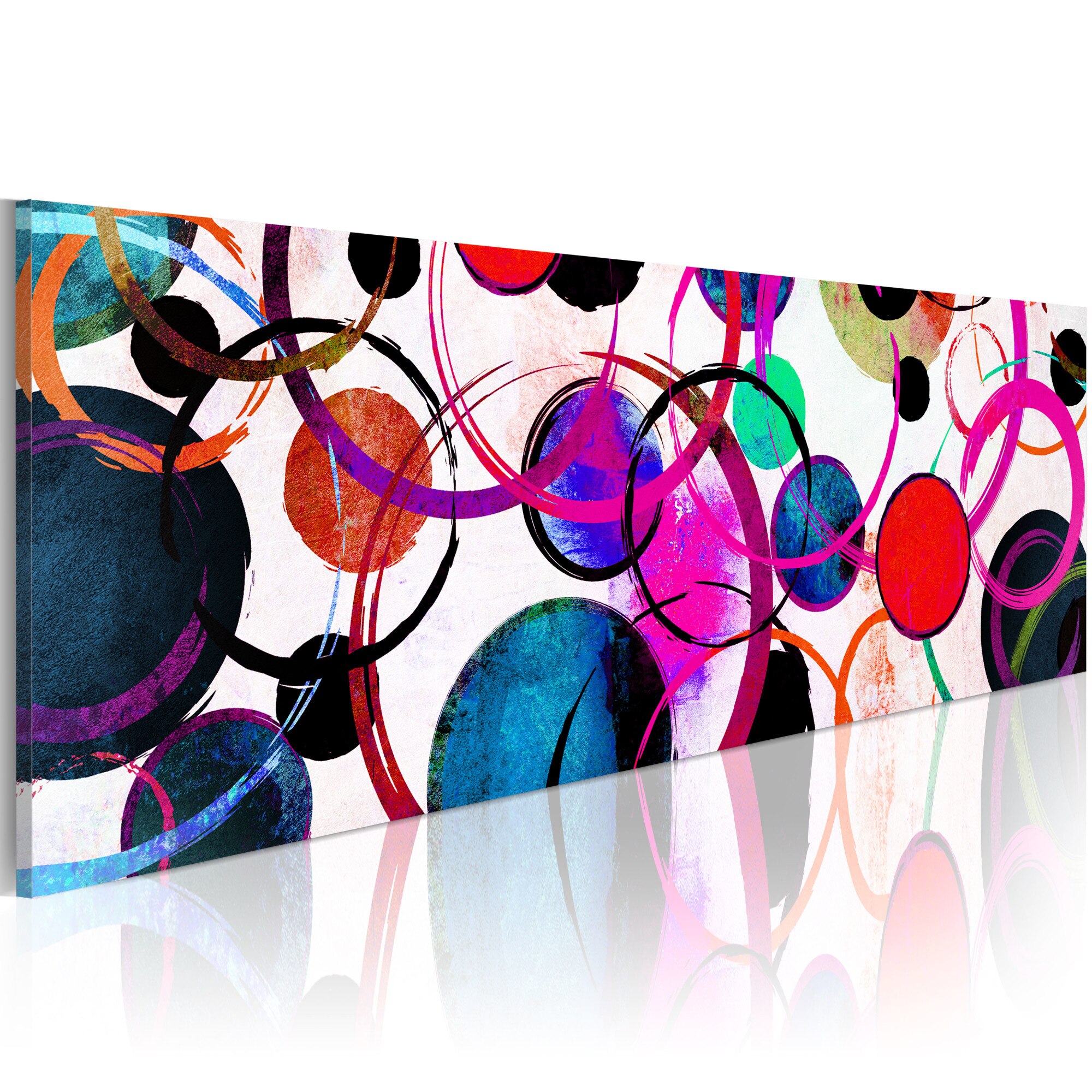 Tablou canvas - Cerc colorat - 150x50 cm