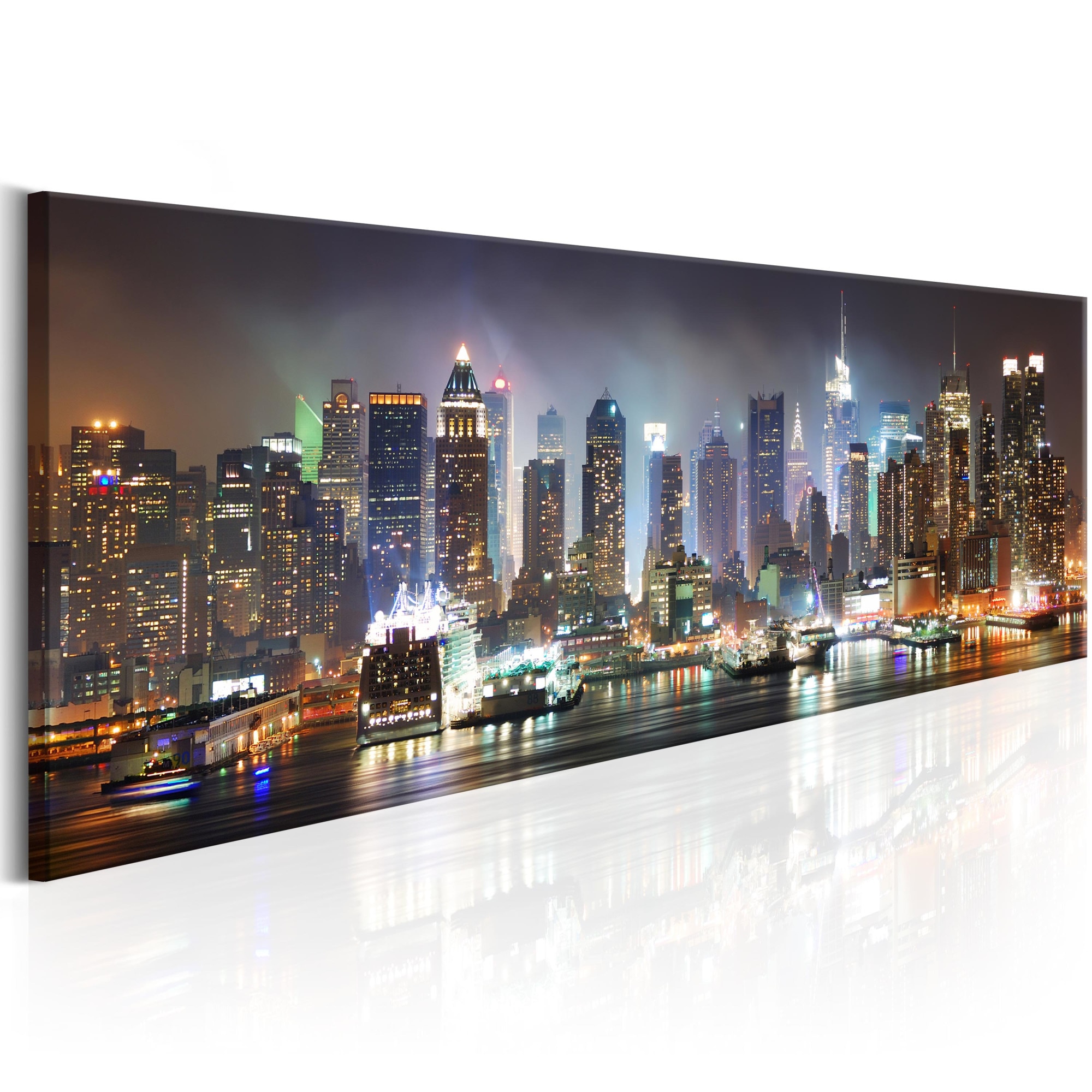 Tablou canvas - Reflectii albe din New York - 120x40 cm