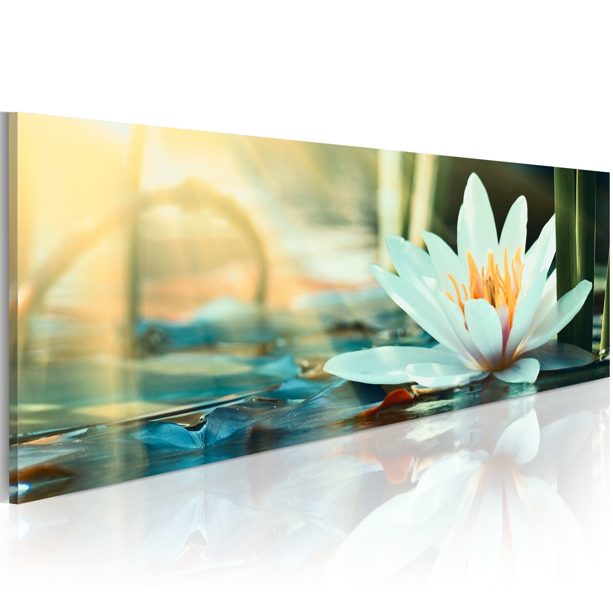 Tablou canvas - Lacul Lotus - 150x50 cm