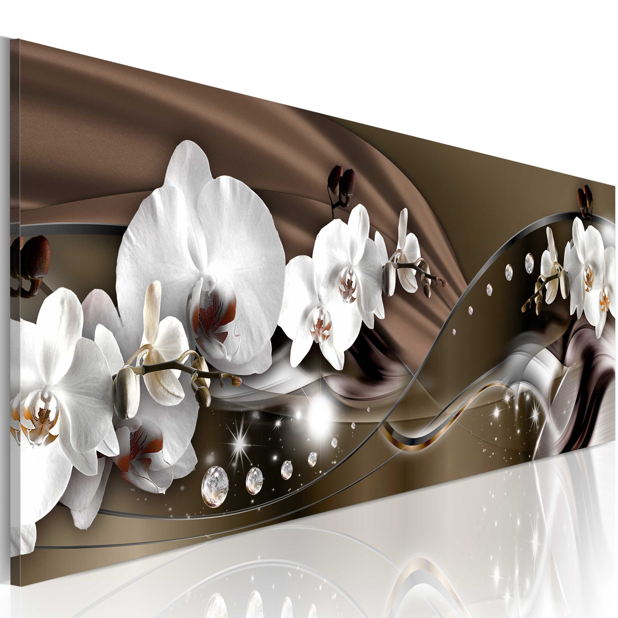 Tablou canvas - Chocolate Dance of Orchid - 150x50 cm