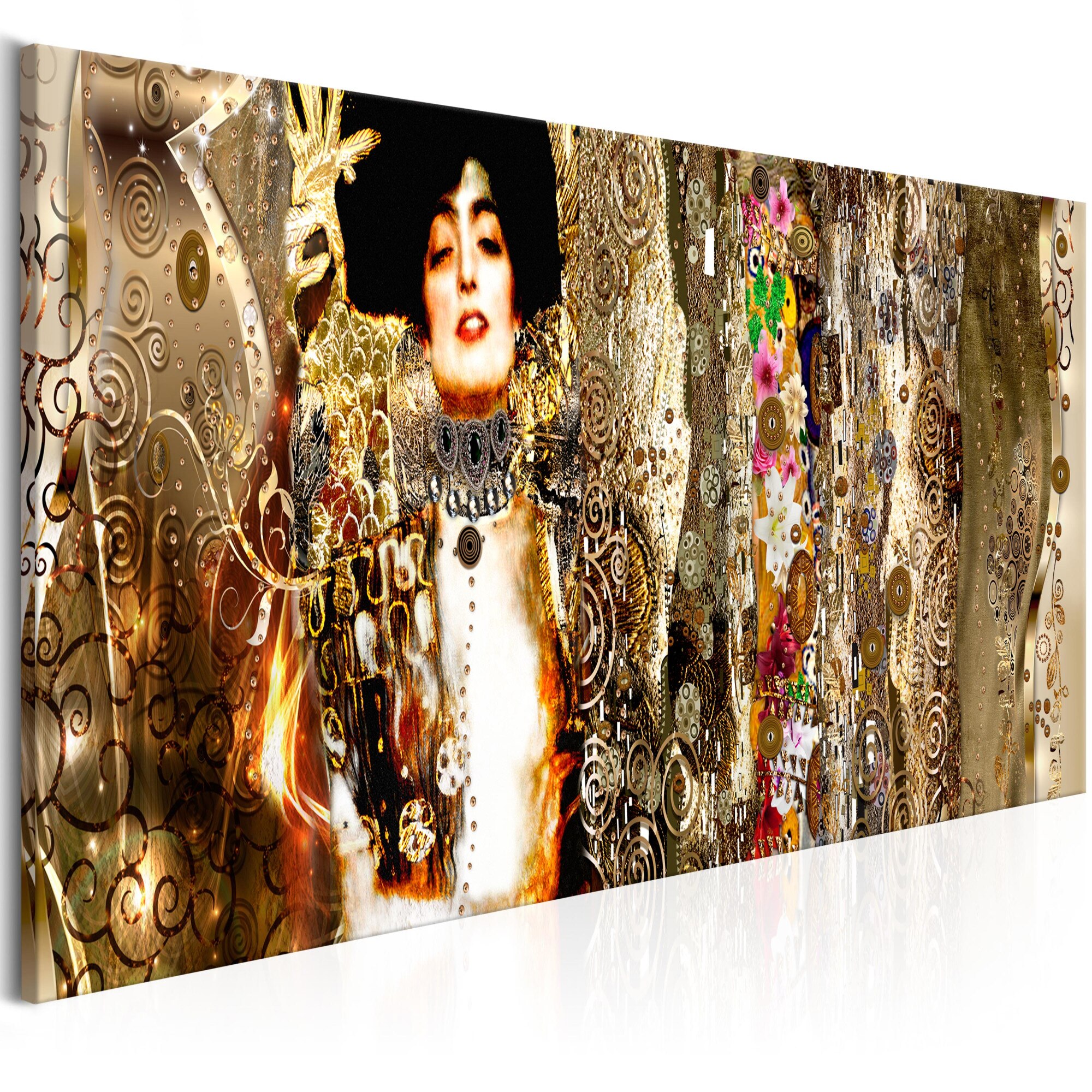 Tablou canvas - Judith si flori (1 parte) Ingusta - 150x50 cm