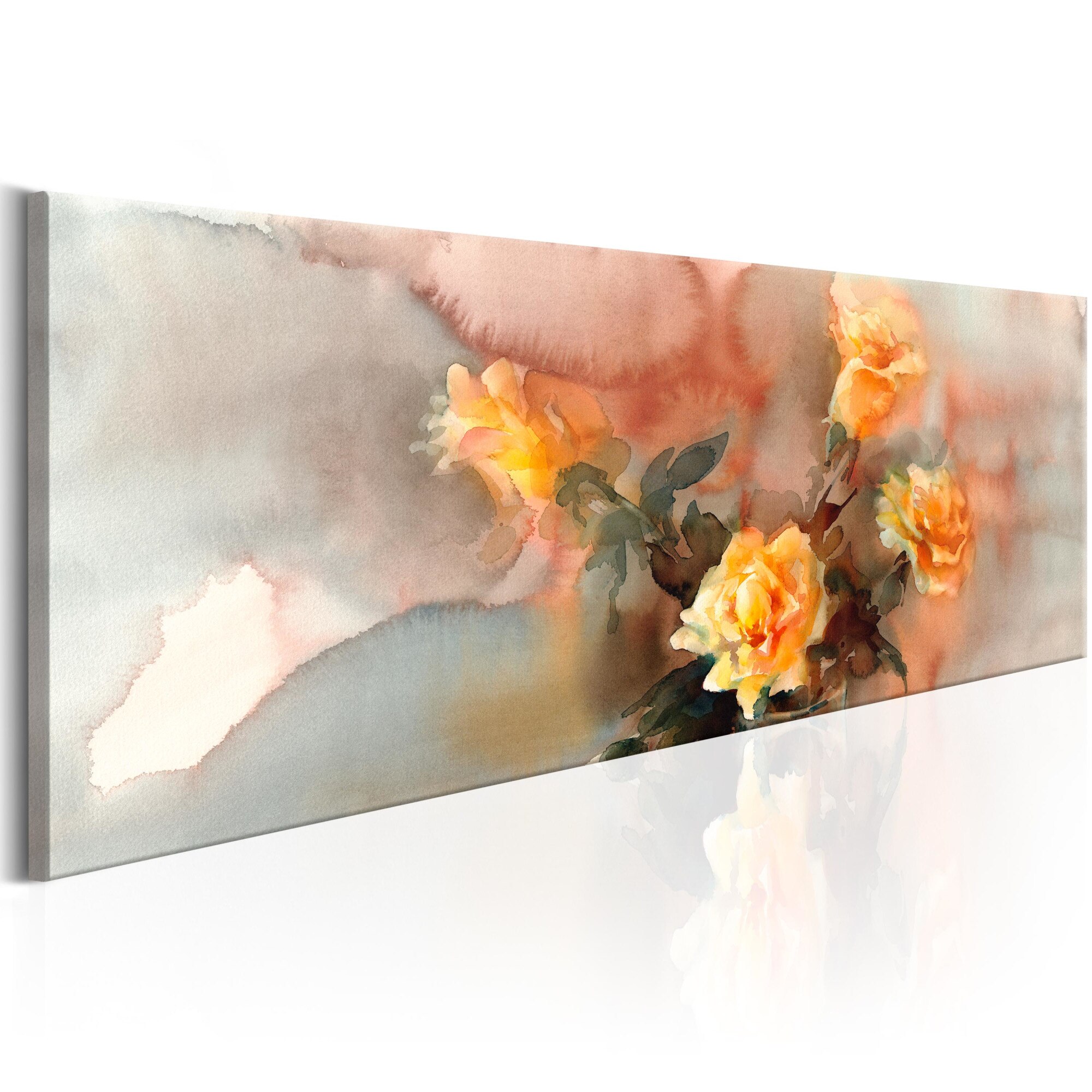 Tablou canvas - Buchet de trandafiri galbeni - 150x50 cm