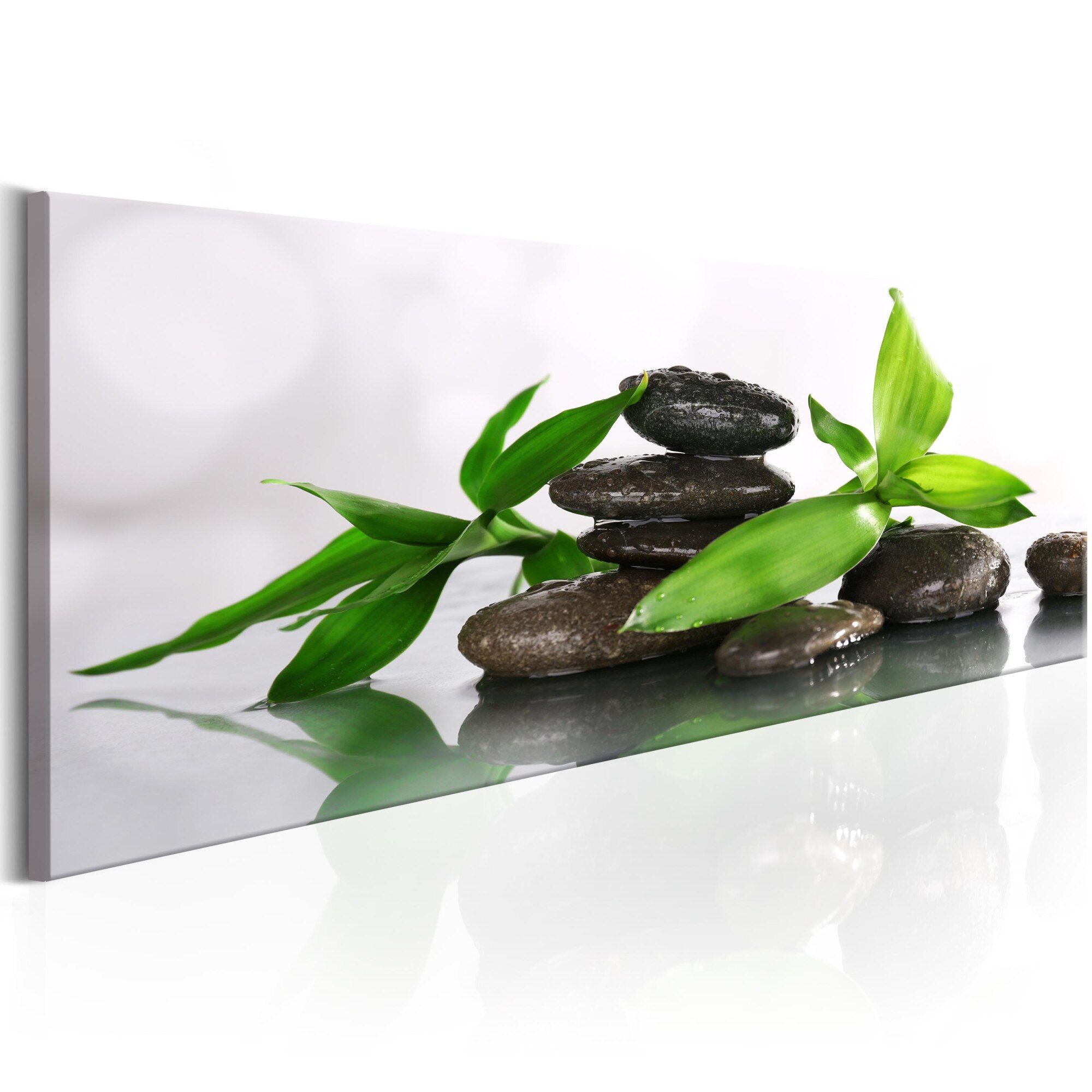 Tablou canvas - SPA: Bambus si pietre - 150x50 cm
