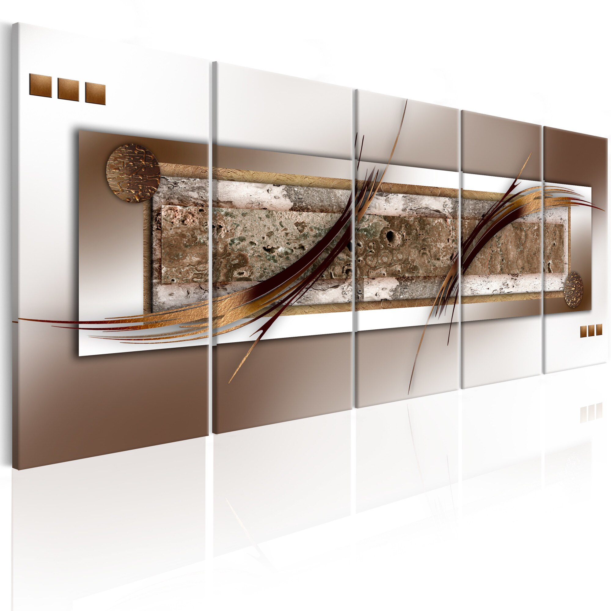 Tablou canvas 5 piese - Planeta straina - 225x90 cm