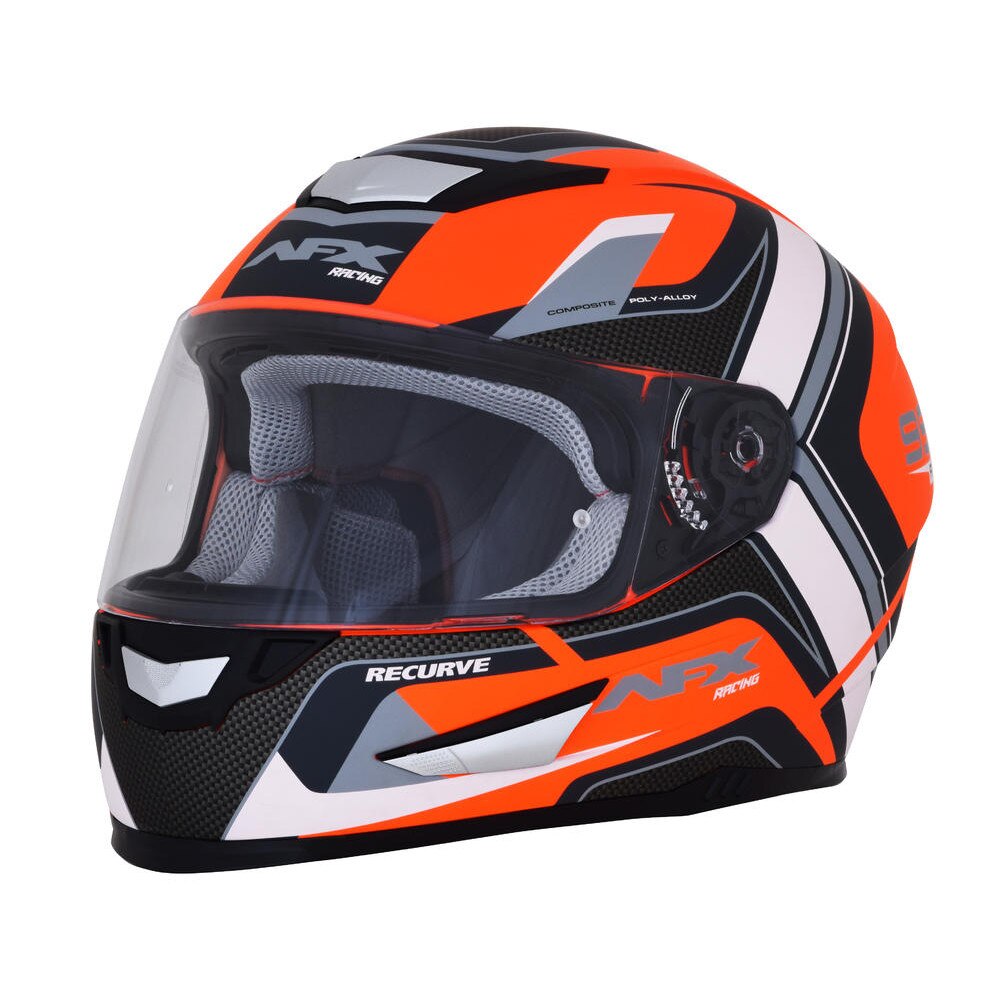 Casca Integrala AFX FX-99 Recurve Culoare Portocaliu/Alb Marime M