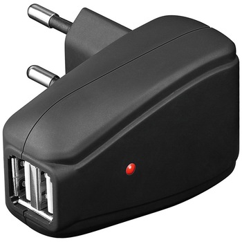 Incarcator retea Dual USB GOOBAY cod 42665 Incarcator retea Dual USB GOOBAY cod 42665