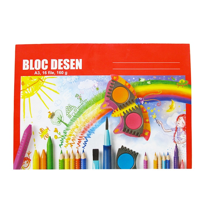 Bloc desen Faber Castell A3 16 file 160 g/mp