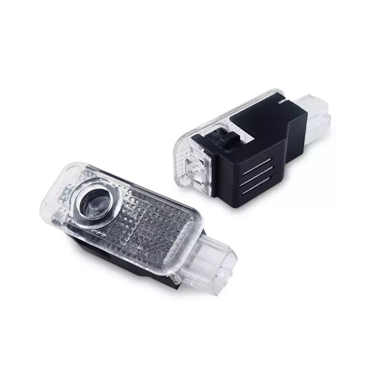 Set lampi led cu proiectie logo, emblema portiere Audi