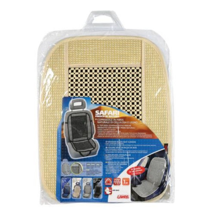 Калъф за предна седалка, Safari, Дървени мъниста, Слонова кост