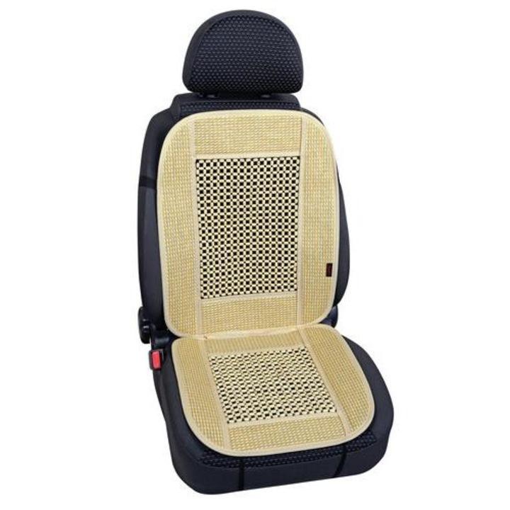 Husa scaun fata Safari cu margele din lemn 1buc - Fildes