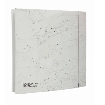 Ventilator de extractie pentru baie si grupuri sanitare Soler & Palau Silent 100 CRZ Marble White Design 4C, Sistem axial, Diametru 100 mm, 2100 RPM, Debit aer 85 mc/h Ventilator de extractie pentru baie si grupuri sanitare Soler & Palau Silent 100 CRZ Marble White Design 4C, Sistem axial, Diametru 100 mm, 2100 RPM, Debit aer 85 mc/h