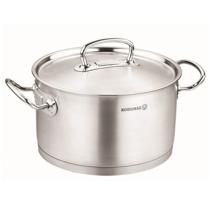 Oala Korkmaz A1162, Inox, 24x14 cm, 6.2l, Argintiu