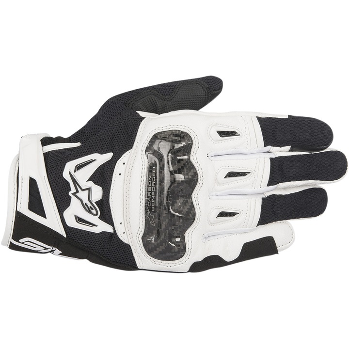 Alpinestars SMX-2 Air Carbon V2 кожени ръкавици черно/бели XL