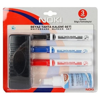 Set accesorii whiteboard - 3 markere + burete magnetic + solutie curatare Set accesorii whiteboard - 3 markere + burete magnetic + solutie curatare