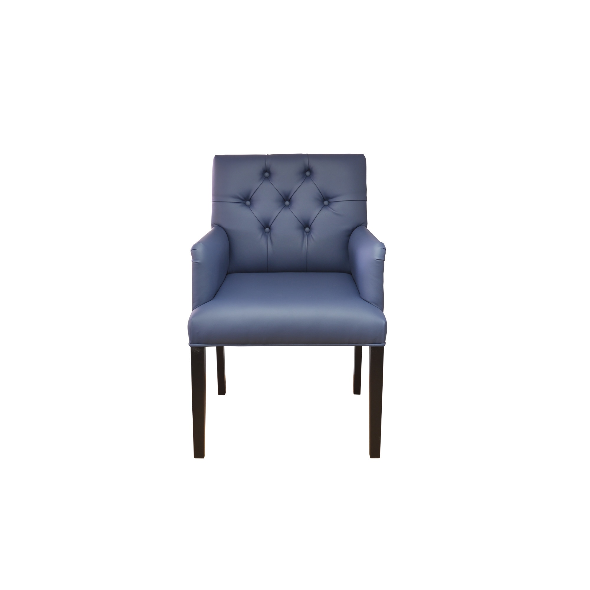 Scaun living, Albastru, Vintage, piele ecologica, Kio