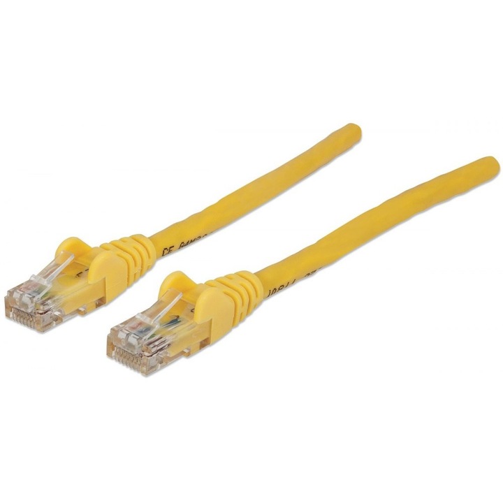 Кабел UTP INTELLINET Patch Cat, 5E, 3m, жълт