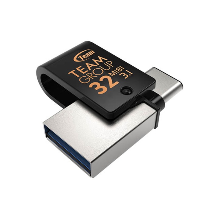 USB памет Team Group M181, Черен, 32GB, USB 3.1