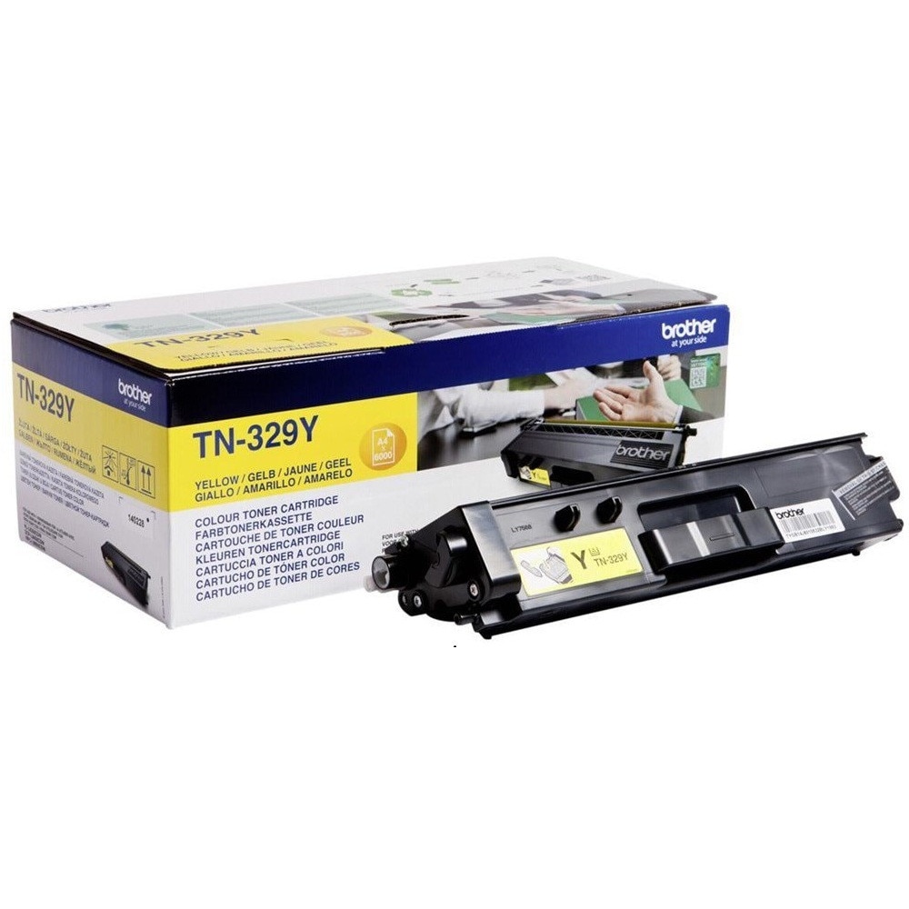 Cartus Toner Original Brother TN329Y, 6000pagini, Yellow, pentru imprimante Brother DCP L8450CDW, Brother MFC L8850CDW