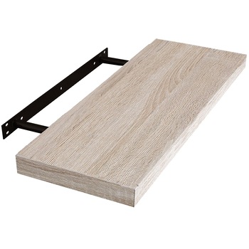 Polita de perete cu suport ascuns, Arly, 118×23.5×3.8 cm, MDF Stejar Polita de perete cu suport ascuns, Arly, 118×23.5×3.8 cm, MDF Stejar