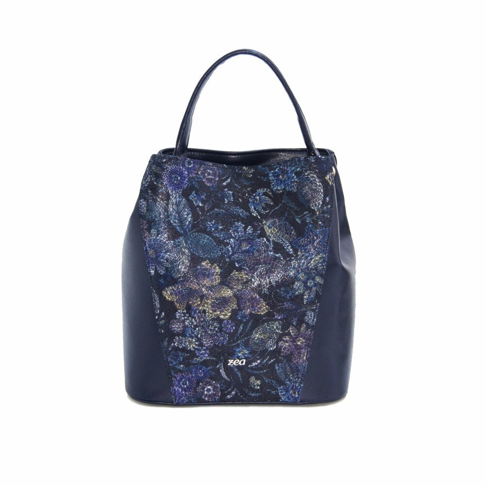 Geanta dama,Zea,piele naturala,blue