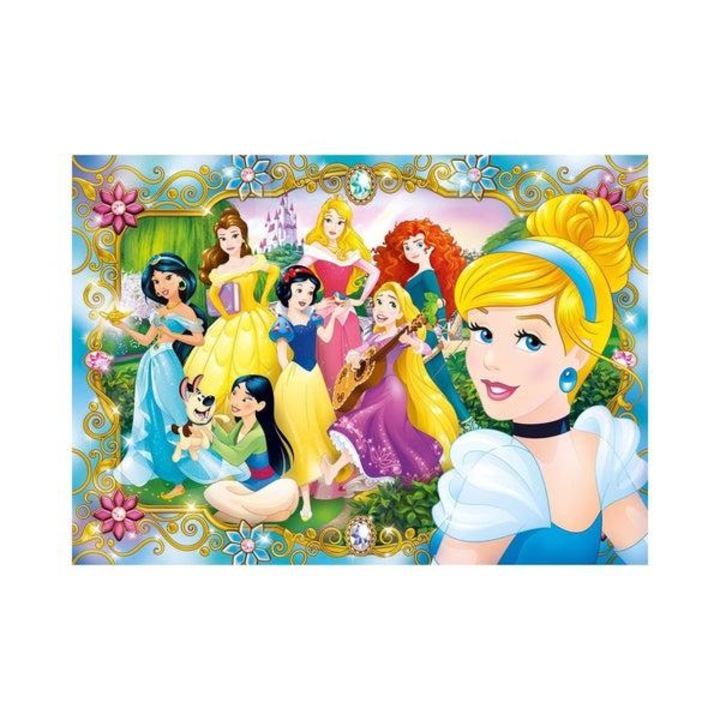 Clementoni 20147 Disney Jewels puzzle - Disney Hercegnők (104 db-os)