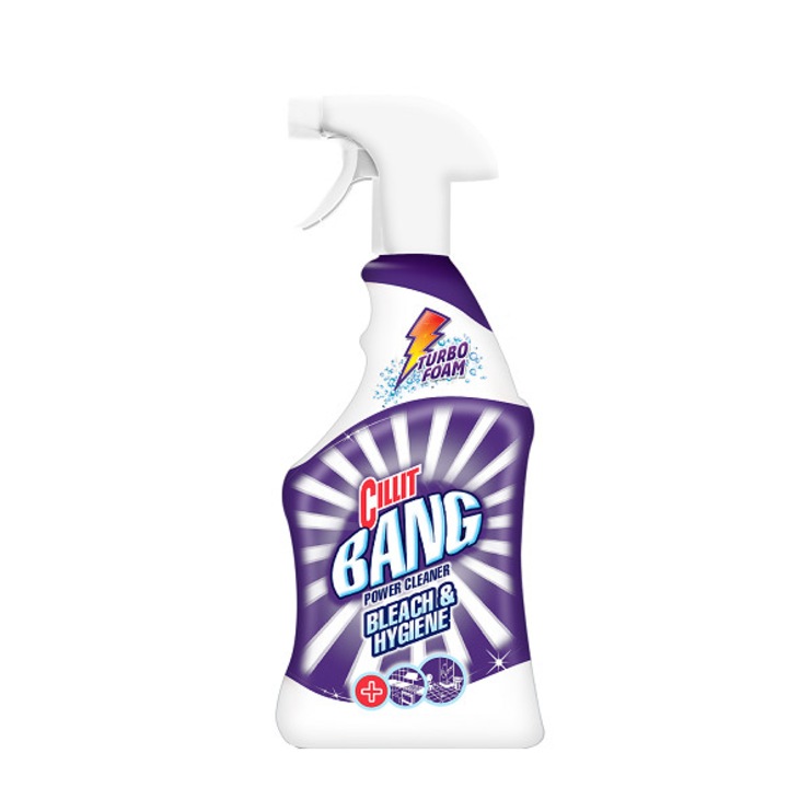 Разтвор Cillit Bang Spray Bleach & Hygiene, За баня и кухня, 750мл